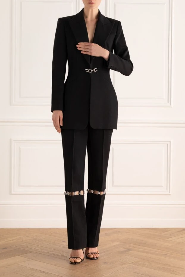 Giuseppe Di Morabito женские костюм брючный из хлопка и льна черный женский купить с ценами и фото 166701 - фото 2