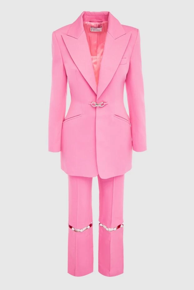 Giuseppe Di Morabito жіночі брючний костюм з бавовни та льону рожевий жіночий купити фото з цінами 166702 - фото 1