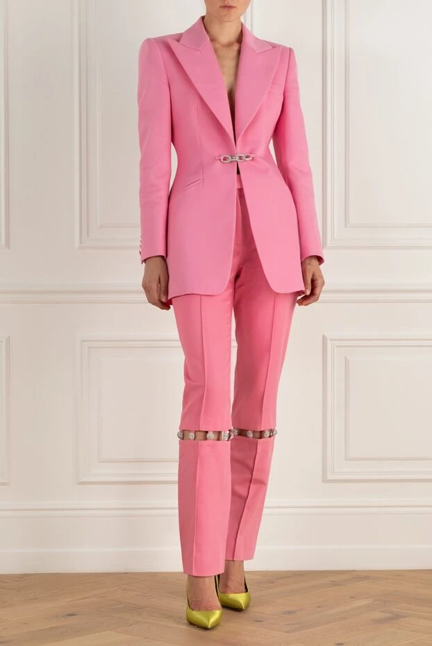 Giuseppe Di Morabito woman pink women's trouser suit made of cotton and linen buy with prices and photos 166702 - photo 2