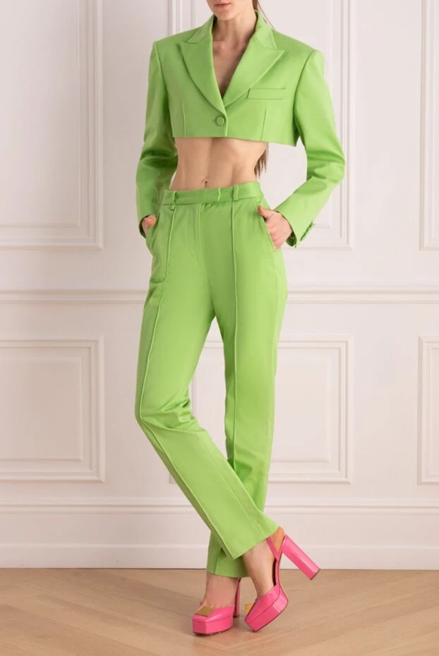 Giuseppe Di Morabito женские костюм брючный из хлопка и эластана зеленый женский купить с ценами и фото 166712 - фото 2