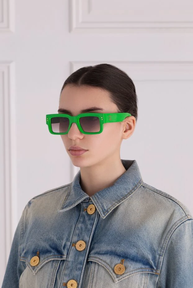 Giuseppe Di Morabito жіночі окуляри для захисту від сонця зелені жіночі купити фото з цінами 166715 - фото 2