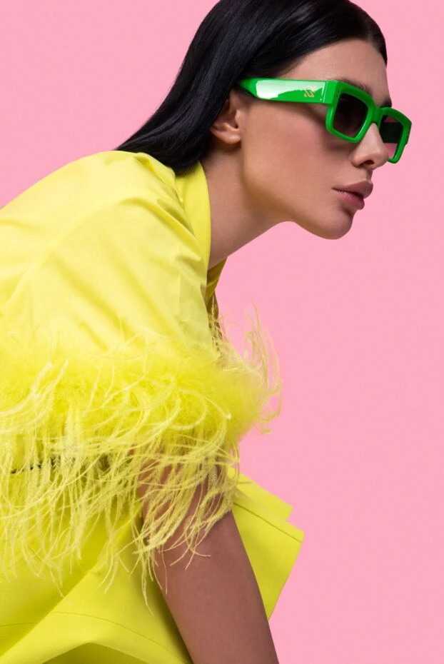 Giuseppe Di Morabito rectangular green women's sunglasses for sun protection 166715 - photo 3