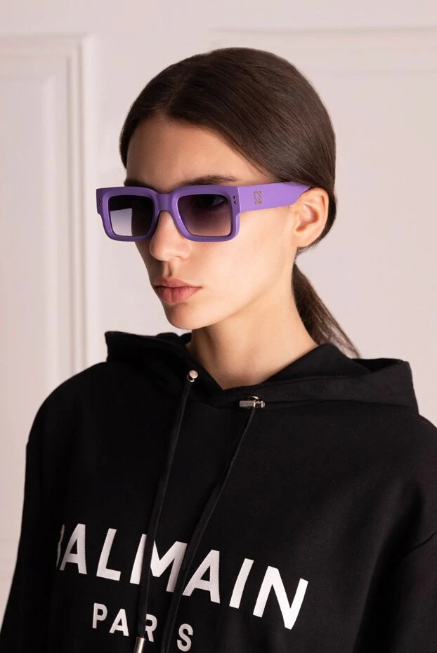 Giuseppe Di Morabito жіночі окуляри з пластику та металу фіолетові жіночі купити фото з цінами 166716 - фото 2