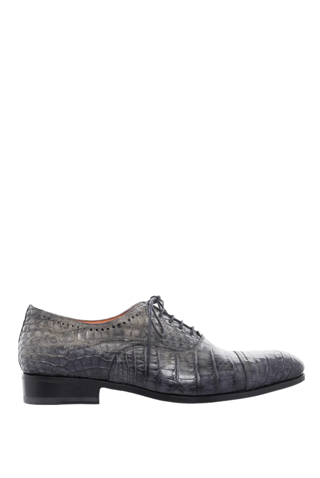 Santoni man men's gray crocodile leather shoes 166757 - photo 1