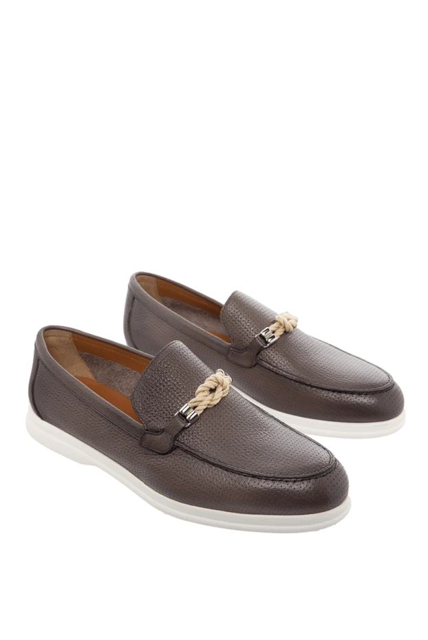 Doucal`s лофери зі шкіри коричневі чоловічі 166769 - фото 3