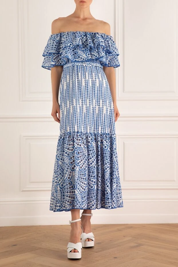 Charo Ruiz жіночі сукня з бавовни та поліестеру блакитна жіноча купити фото з цінами 166773 - фото 2