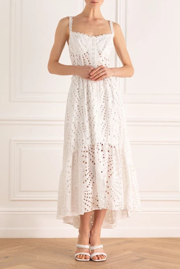 Charo Ruiz женские платье из хлопка и полиэстера белое женское купить с ценами и фото 166775 - фото 2