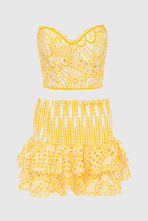 Charo Ruiz женские костюм с юбкой из хлопка и полиэстера желтый женский купить с ценами и фото 166778 - фото 1