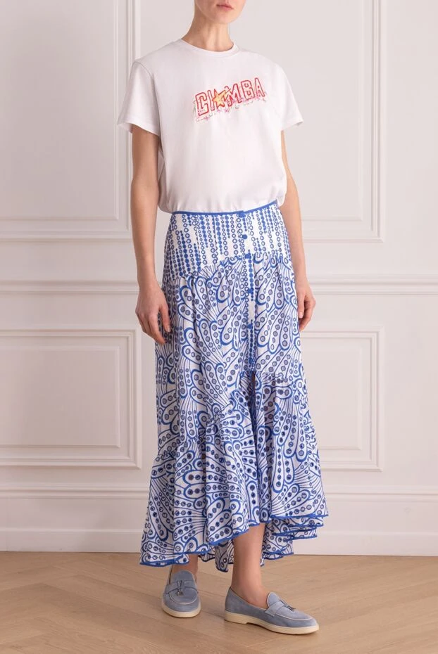 Charo Ruiz woman blue cotton and polyester skirt for women buy with prices and photos 166783 - photo 2