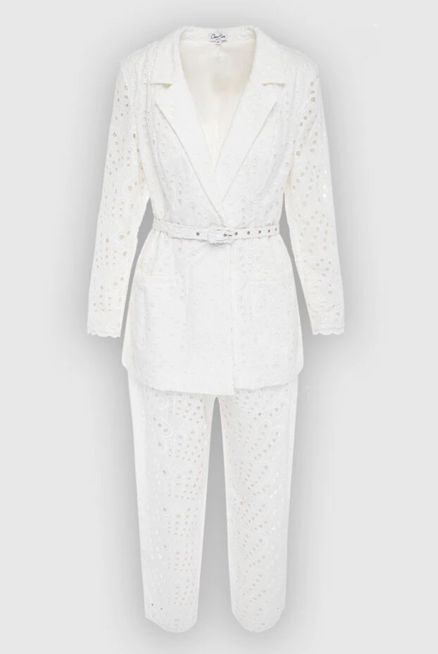 Charo Ruiz woman white women's trouser suit made of cotton and polyester 166787 - photo 1