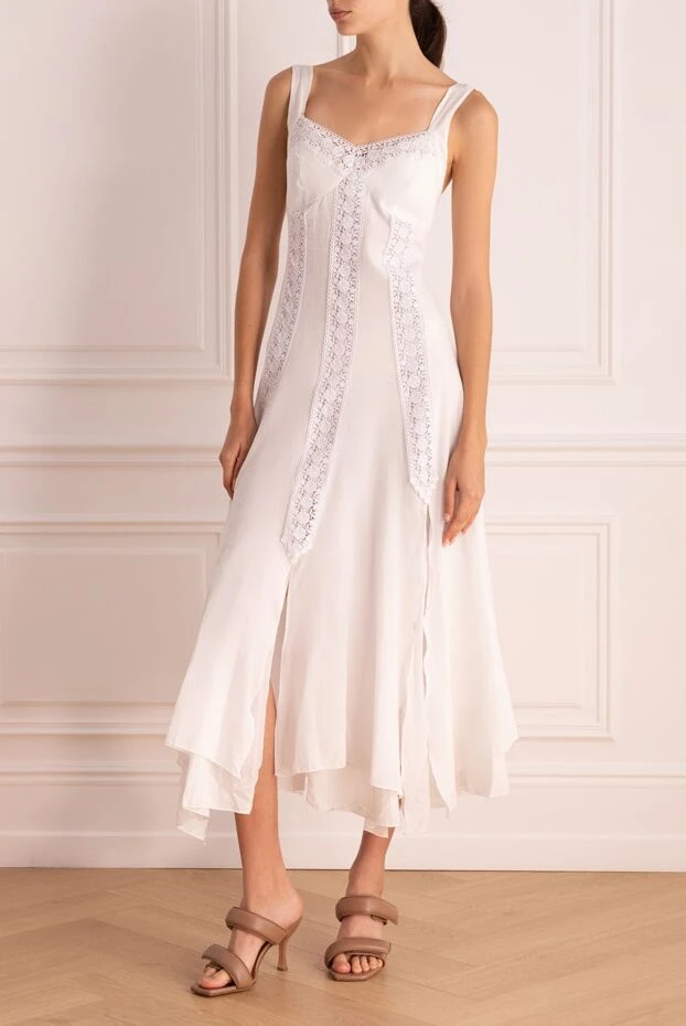 Charo Ruiz woman white cotton and polyester dress for women buy with prices and photos 166801 - photo 2