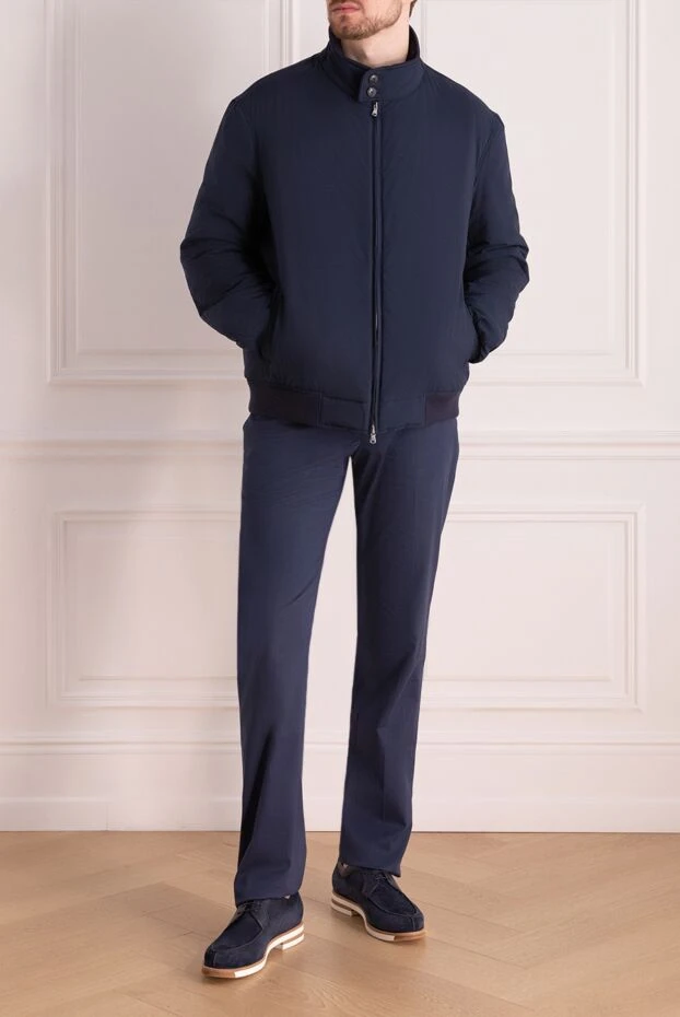 Cesare di Napoli мужские куртка из полиэстера синяя мужская купить с ценами и фото 166822 - фото 2