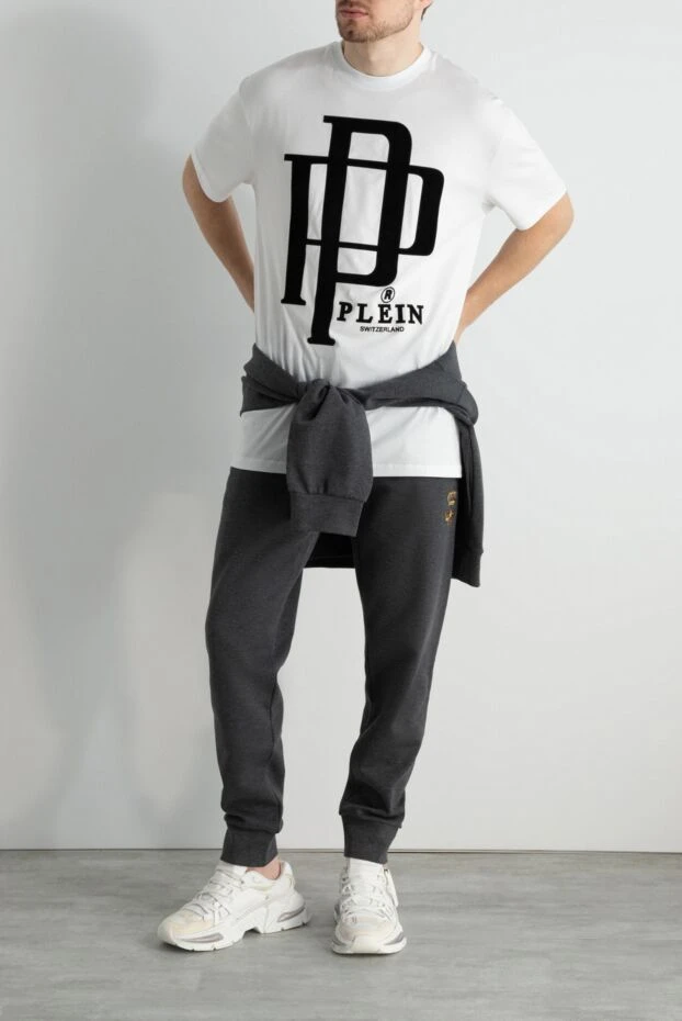 Philipp Plein мужские футболка из хлопка белая мужская купить с ценами и фото 166825 - фото 2