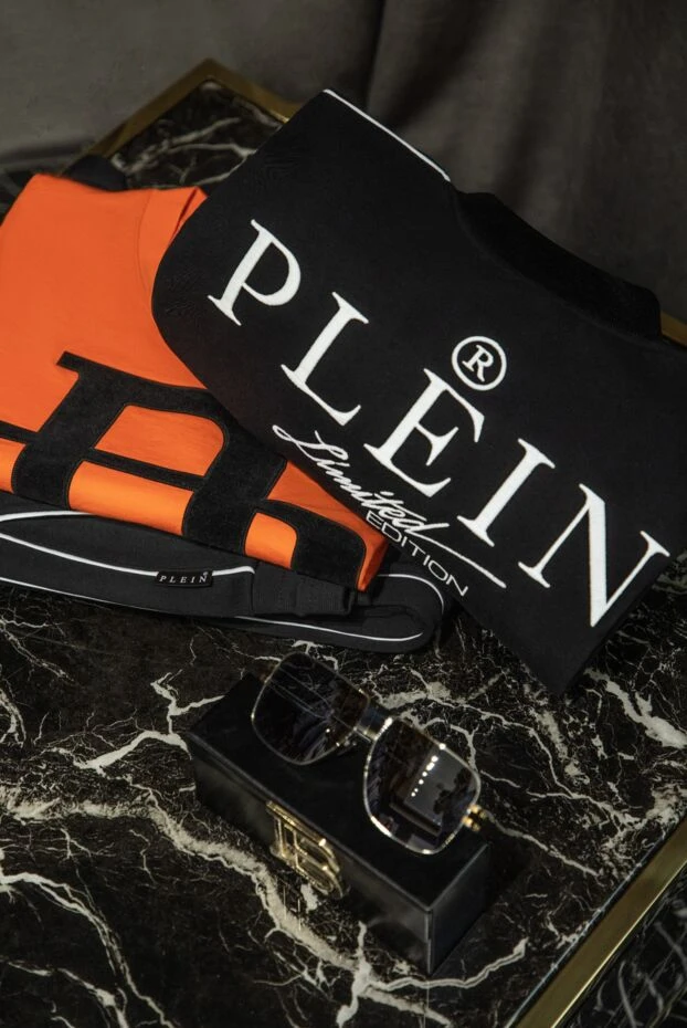 Philipp Plein orange t-shirt with black monogram and switzerland inscription 195694 - photo 2