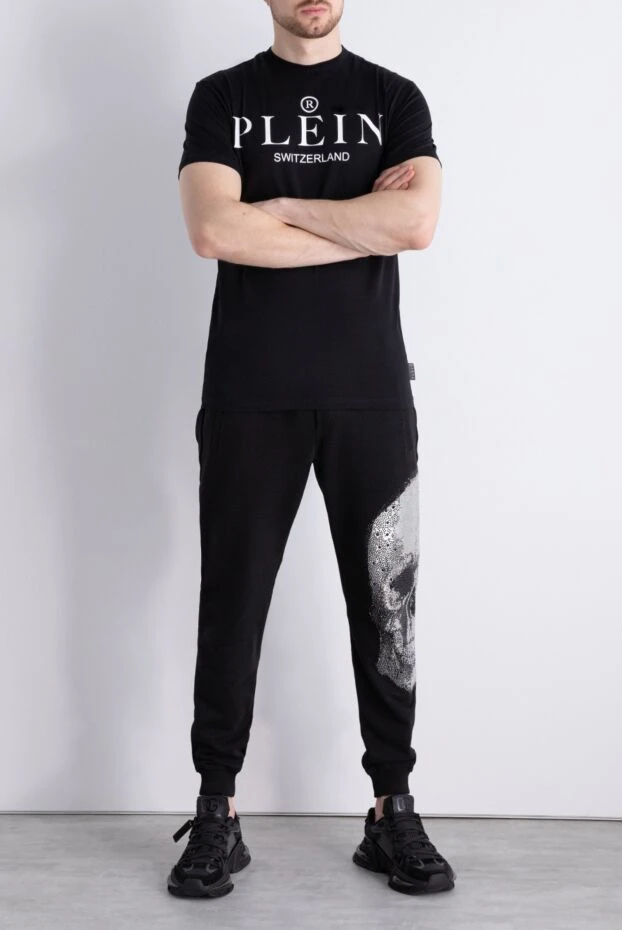 Philipp Plein мужские футболка из хлопка черная мужская купить с ценами и фото 166828 - фото 2
