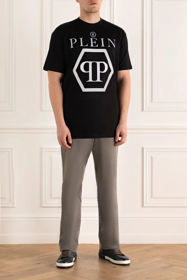 Philipp Plein мужские футболка из хлопка черная мужская купить с ценами и фото 166832 - фото 2