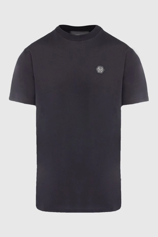Philipp Plein men's black t-shirt in thick knit with compact chevron 195469 - photo 1