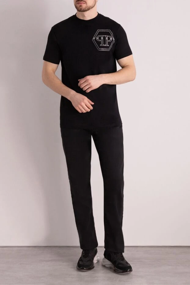 Philipp Plein мужские футболка из хлопка черная мужская купить с ценами и фото 166836 - фото 2