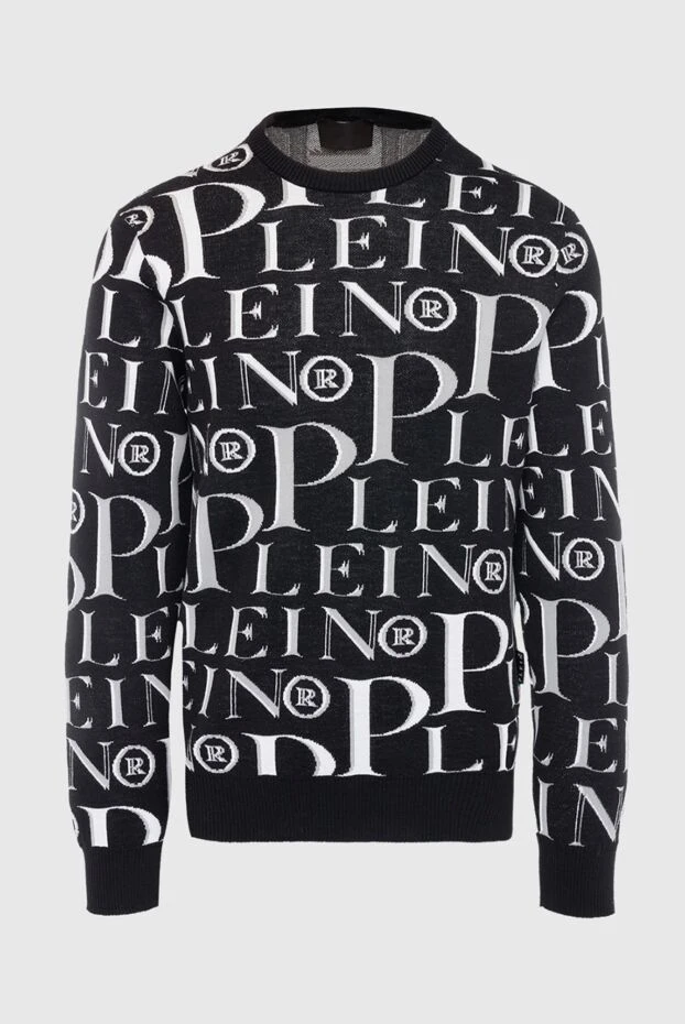 Philipp Plein man black wool and cotton jumper for men buy with prices and photos 166837 - photo 1