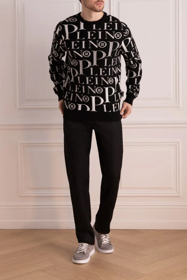 Philipp Plein man black wool and cotton jumper for men buy with prices and photos 166837 - photo 2