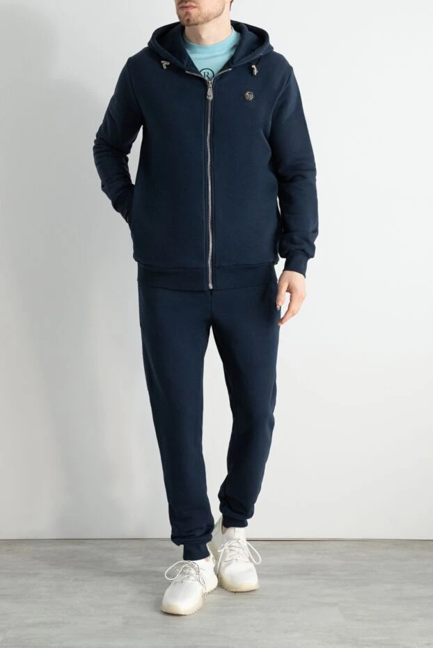 Philipp Plein man men's sports suit made of cotton and polyester, blue buy with prices and photos 166838 - photo 2