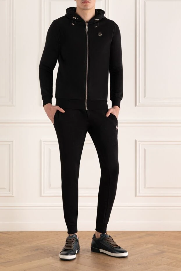 Philipp Plein man men's sports suit made of cotton and polyester, black buy with prices and photos 166839 - photo 2