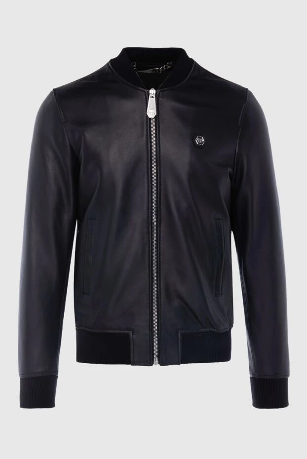 Philipp Plein мужские куртка кожаная черная мужская купить с ценами и фото 166840 - фото 1