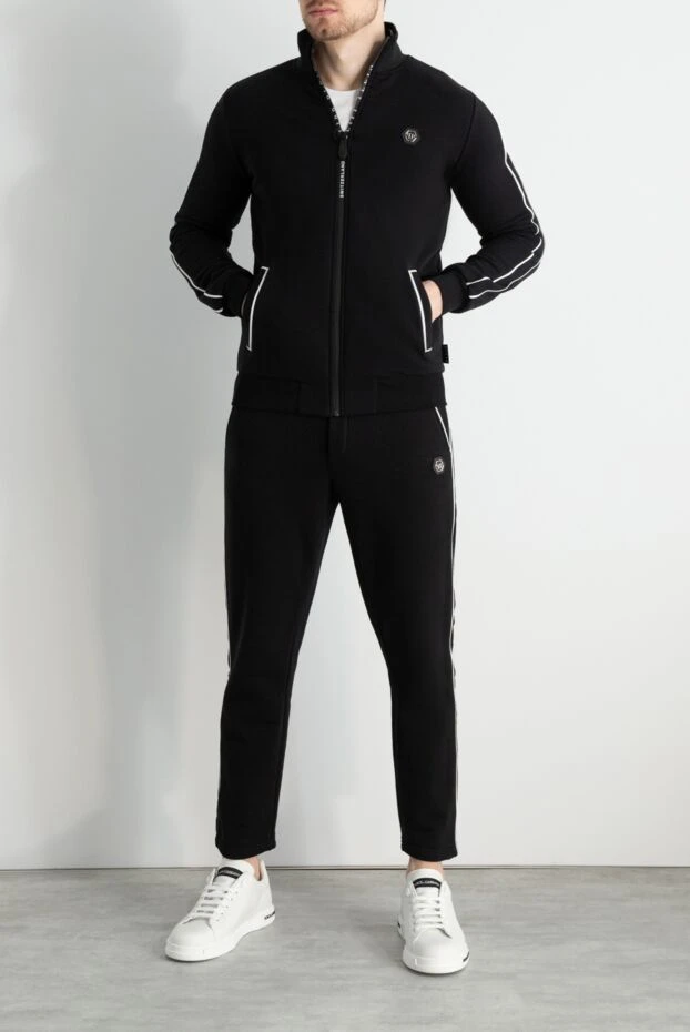 Philipp Plein man men's sports suit made of cotton and polyester, black buy with prices and photos 166841 - photo 2