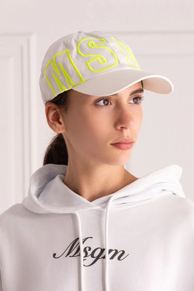 MSGM woman white cotton cap for women buy with prices and photos 166851 - photo 2
