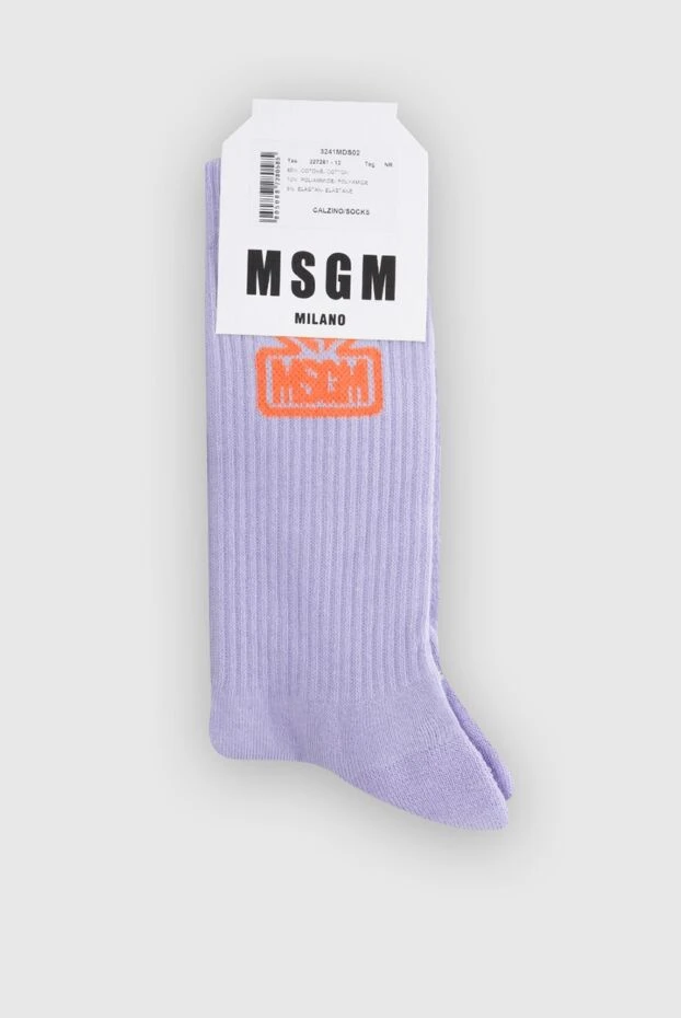 MSGM женские носки из хлопка фиолетовые женские купить с ценами и фото 166853 - фото 1