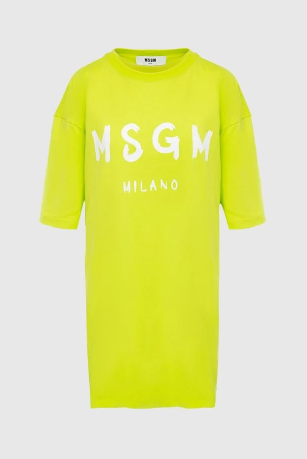 MSGM woman yellow cotton dress for women buy with prices and photos 166862 - photo 1