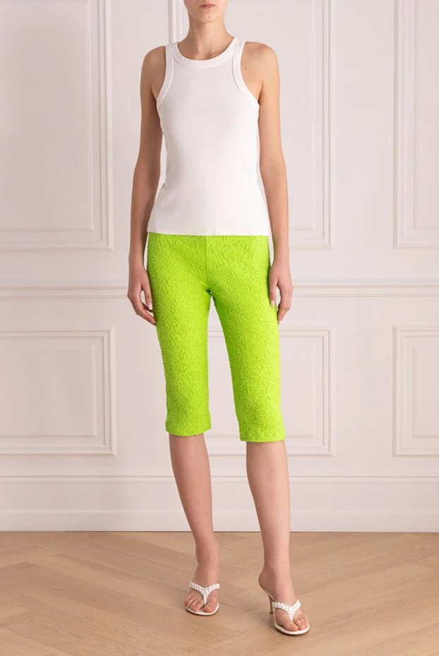MSGM woman green cotton and polyamide leggings for women buy with prices and photos 166875 - photo 2