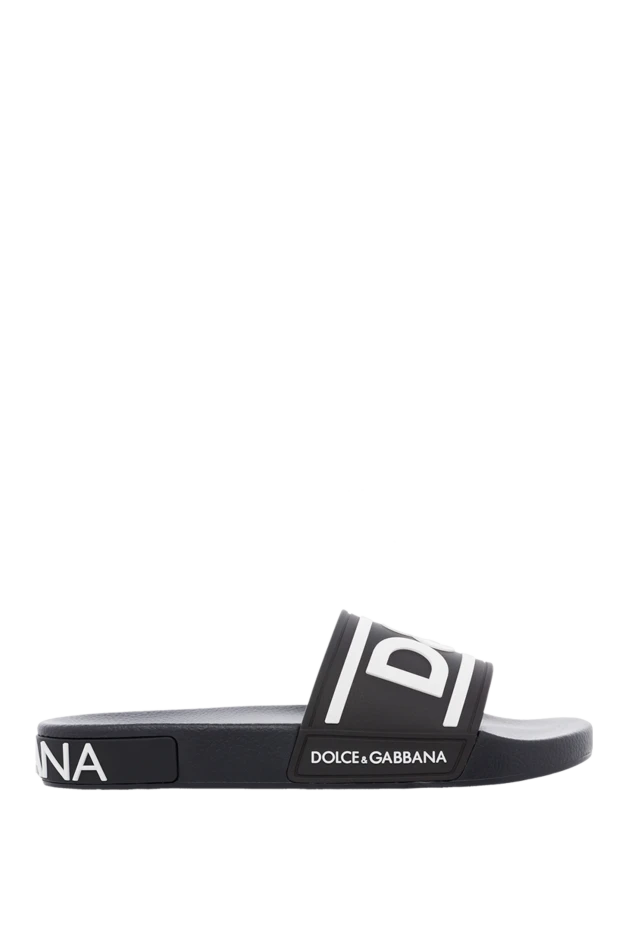 Dolce & Gabbana black rubber slippers for men 166885 - photo 1