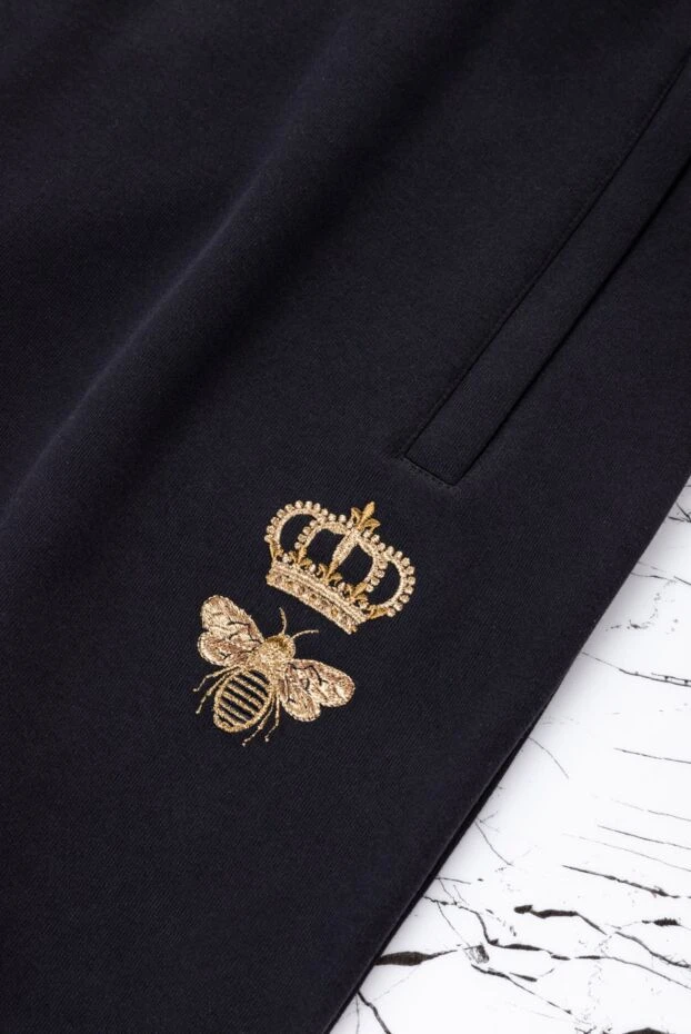 Dolce & Gabbana шорти з бавовни та поліестеру чорні чоловічі 166979 - фото 2