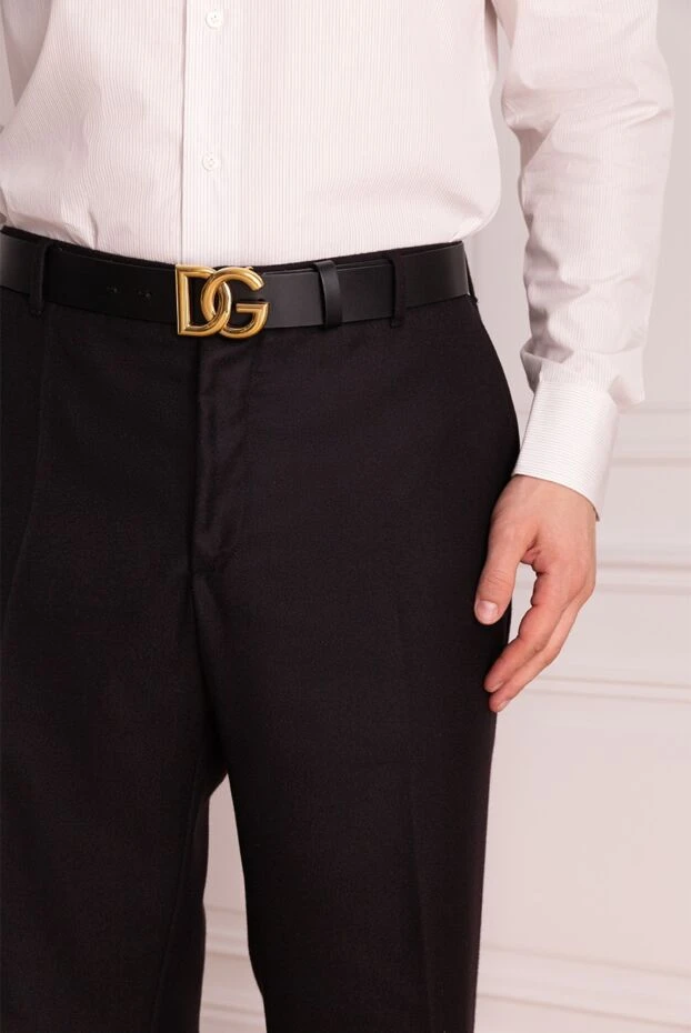 Dolce & Gabbana man black leather belt for men 166993 - photo 2