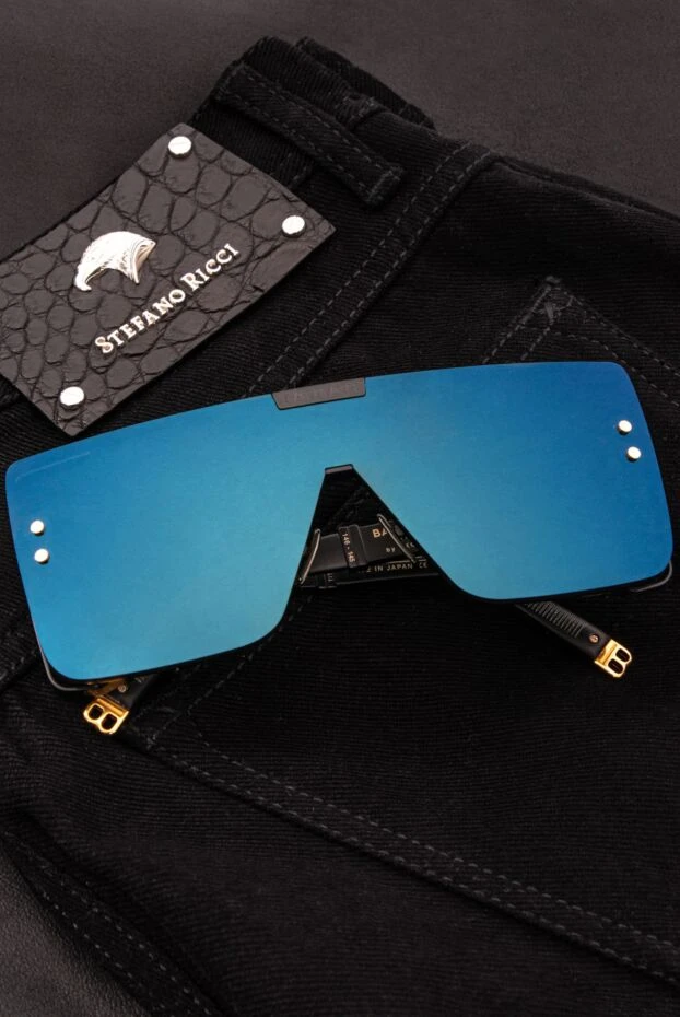 Balmain men's black square glasses with logo on the temple 167024 - photo 2