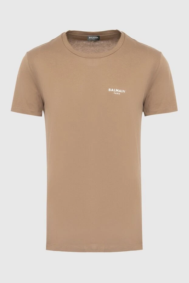 Beige cotton T-shirt for men