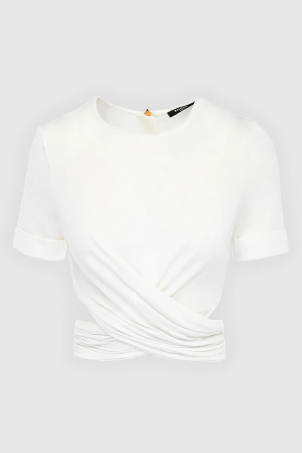 Balmain woman white women's cotton and polyester top buy with prices and photos 167033 - photo 1