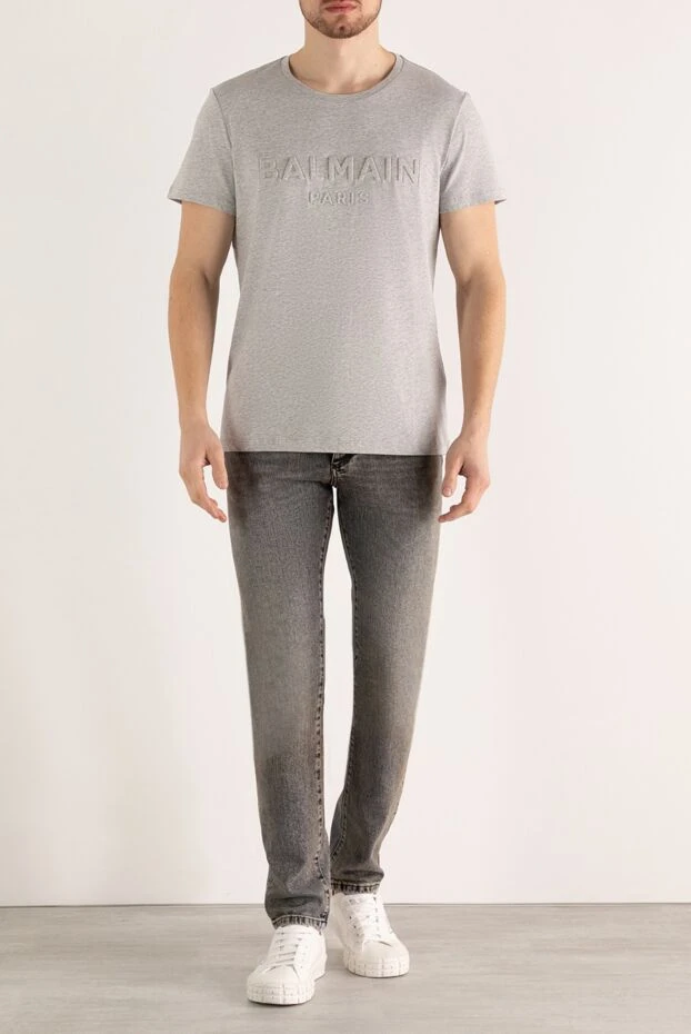 Balmain man gray cotton t-shirt for men buy with prices and photos 167047 - photo 2