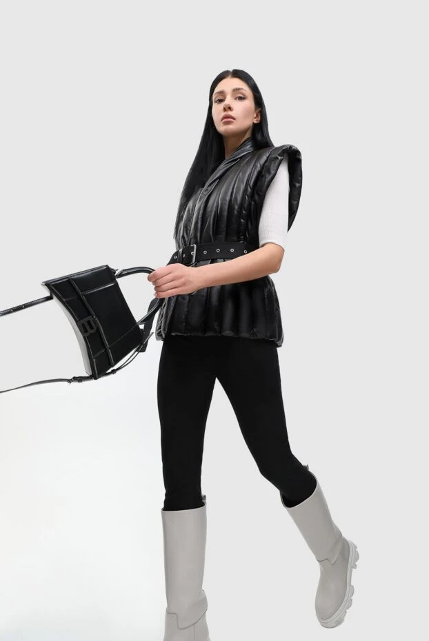 Givenchy black high waist leggings with embossed waistband 167058 - photo 2