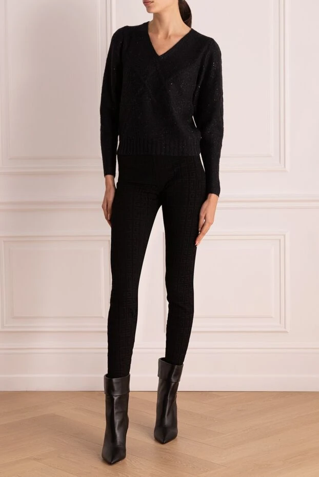 Givenchy женские леггинсы черные женские купить с ценами и фото 167059 - фото 2