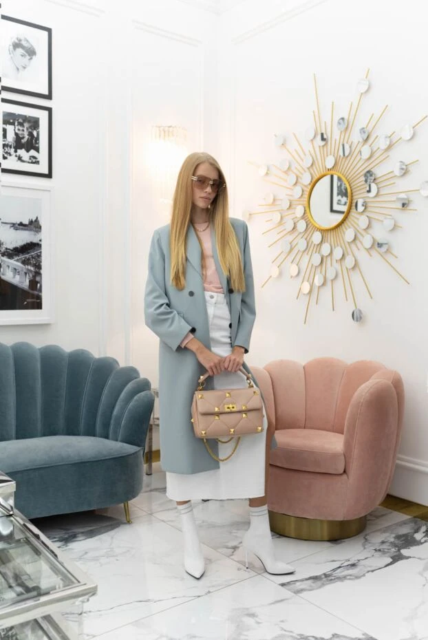 Кольє-ланцюг металеве G Chain Necklace жовте жіноче - фото 2