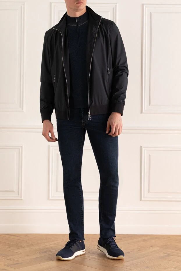 Seraphin men's dark blue bomber jacket with high collar (markdown) 197791 - photo 2