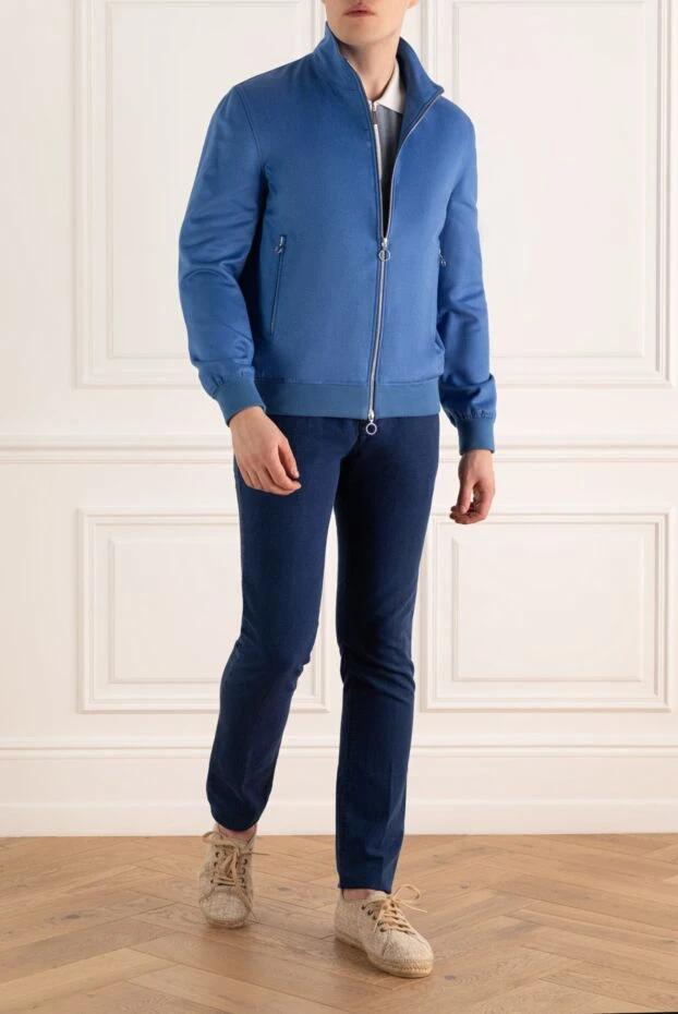 Seraphin мужские куртка из кашемира голубая мужская купить с ценами и фото 167073 - фото 2