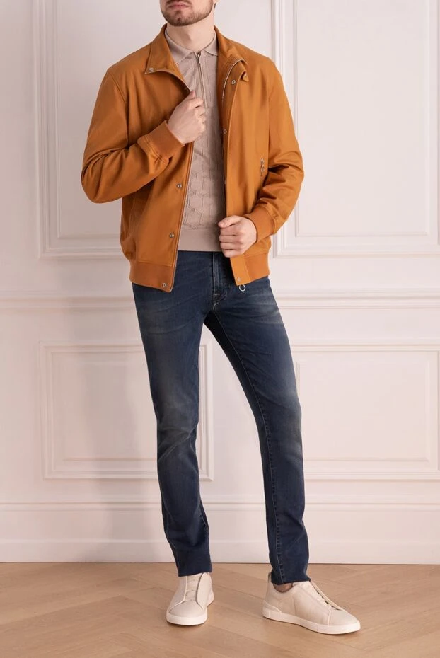 Seraphin мужские куртка кожаная оранжевая мужская купить с ценами и фото 167074 - фото 2