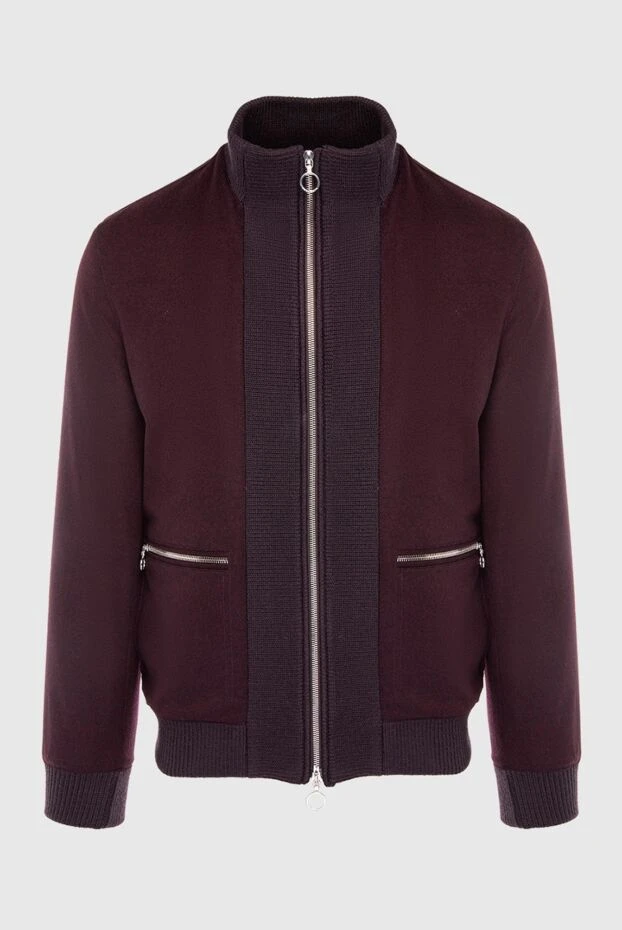 Burgundy cashmere jacket for men