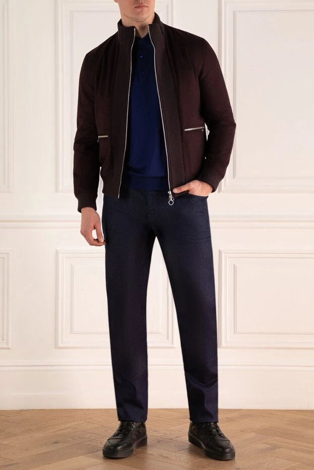 Seraphin man cashmere jacket burgundy for men 167080 - photo 2