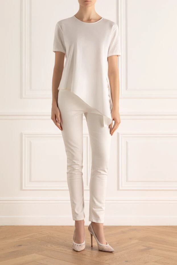 Balmain женские джинсы из хлопка белые женские купить с ценами и фото 167090 - фото 2