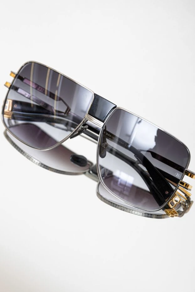 Balmain men's gray square glasses with golden temples 167095 - photo 2