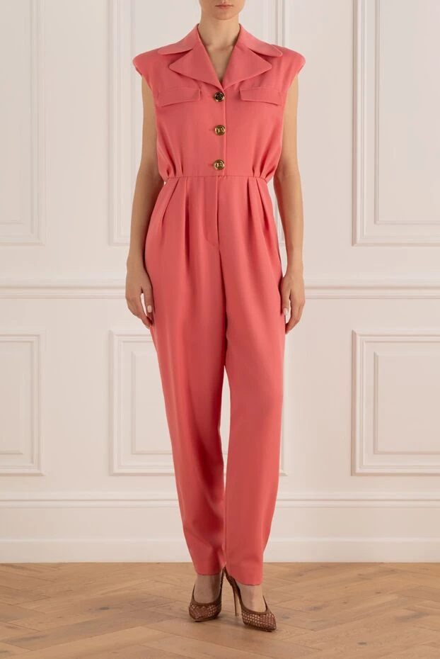 Balmain woman women's pink wool jumpsuit 167108 - photo 2